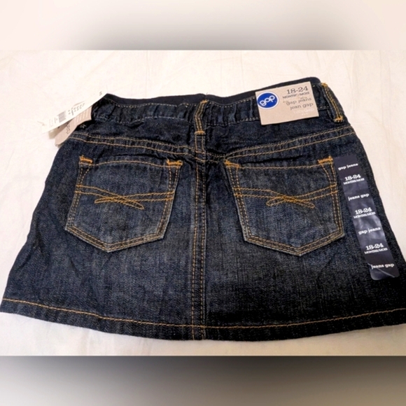 Baby Gap 1969 Denim Blue Jean Mini Skirt Dark Wash Size 18-24 months NWT - Picture 7 of 8
